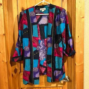Vintage Meryl Fashions LTD open front Blazer